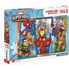 Clementoni Maxi Puzzle Supereroi, 104 pezzi.