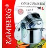 KAMBERG Pentola per couscous, acciaio inossidabile, pentola, 2 in 1 grigio, 27,5 x 27,5 x 28,3 cm
