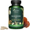 Vegavero Mix di funghi Vegavero | 120 capsule | 6 estratti di funghi: Reishi, Cordyceps, Hericium, Chaga, Shiitake, Agaricus | vegan