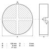 BGS technic BGS 72111 | Tampone in gomma | per cric auto | 125 x 27 mm