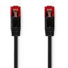 Pricenet Cavo di rete CAT6 | RJ45 maschio | RJ45 maschio | U/UTP | 1,00 m | Senza ganci | Piatto | PVC | Nero | Marcatura