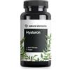 natural elements Acido ialuronico vegano - 500 mg di acido ialuronico per capsula - 90 capsule - 500-700 kDa