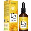Vegavero Vitamina D3 + K2 Tropfen | 31,5 ml | vegan