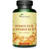 Vegavero Vitamina D3 + Vitamina K2 | 120 capsule | con olio MCT e materie prime di marca K2VITAL® e Vitamina D3V® | vegan