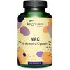Vegavero NAC | 180 capsule | 600 mg di N-acetil-L-cisteina per capsula | da fermentazione | vegano