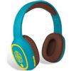 Lexip Adventure Classic Auricolare Con cavo e senza cavo A Padiglione Gaming Bluetooth Marrone, Turchese