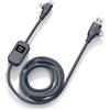 XOOPAR, cavo di ricarica e dati 4 in 1 USB A+C / USB C+Lightning, grigio scuro