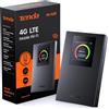Tenda Router Wi-Fi mobile Tenda con display LCD, hotspot portatile Wi-Fi 6, batteria da 2100 mAh, porta USB-C, Plug & Play, WPA3, modem 4G, MiFi, formato mini, compatibile con schede nano SIM sbloccate, MF6