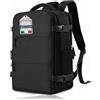 Bronzi® Zaino Ryanair compatibile 40x20x25 Zaino da Viaggio Aereo Bagaglio a Mano compatibile Ryanair | Wizzair 20L Piccolo Borsa da Cabina per Voli Borsa da Viaggio Aereo Zaini Casual Porta PC,Nero
