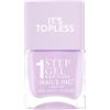 Nails Inc Topless Hailey (lavanda) - Smalto gel senza UV - manicure 1-step con durata fino a 8 giorni - asciugatura rapida, vegano & 21-free - per adulti & bambini - senza base/top coat