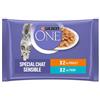 PURINA ONE 4 x 85 g - Sensitive Pollo e Tonno