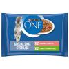 PURINA ONE 4 x 85 g - Sterilcat Salmone e Tacchino
