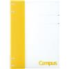 Kokuyo Campus - Quaderno Ricaricabile, B5 2x2 Slim con Anello, con Pagina del Titolo Personalizzabile, Capacità di 40 Fogli. Adatto per Carta da Foglie Sfuse a 26 Fori, Giallo (RU-NP704Y)