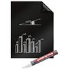 Legamaster 7-159200 Magic-Chart Blackboard, Fogli elettrostatici riposizionabili include 25 fogli (60 x 80 cm), Nero