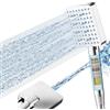 Cobbe Soffione Doccia con Filtro per Acqua Dura Cobbe, 6+1 Modalità di Getto, Soffione Doccia ad Alta Pressione e Tubo Flessibile da 1,5 m con Filtro a 20 Stadi per la Rimozione del Cloro Residuo, Cromato