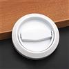 SEIWEI 2 maniglie quadrate da incasso in acciaio inox ad anello per porta invisibile, maniglie per scatola elettrica (bianco)