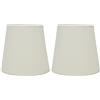 Garosa Paralume in Tessuto 2 Pezzi per Lampada a Candelabro E14, Paralume Interni Stile Europeo per Lampadario e Lampada da Parete, 4,4x6,0x5,5 Pollici, PX17 Beige