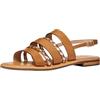 Geox Sandalo piatto da donna D Sozy S C, cammel/LT oro, 40 EU
