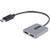 StarTech.com Adattatore da DisplayPort a HDMI - DisplayPort 1.4 MST Hub con cavo da 30 cm - Convertitore DP Doppio HDMI 4K 60Hz - Splitter HUB DP 1.4 a 2x HDMI - HUB HDMI - DSC - HBR3 (MST14DP122HD)