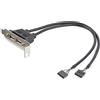 StarTech.com Adatattore Piastra Slot Basso Profilo 2 Porte USB a Femmina