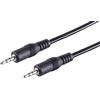 1aTTack.de Cavo audio stereo nero da 2,5 mm a 2,5 mm, 5 x 1,5 m - Trasmissione del segnale di alta qualità, connettori stampati, contatti nichelati