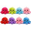USTASS Confezione da 4 colori - Peluche di polpo reversibile 10 cm - Doppio lato con umorismo felice e burbero con gancio - Kawaii