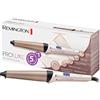 Remington CI91X1 - Ferro arricciacapelli, Tecnologia OptiHeat Smart, Calore costante mirato, Schermo LCD, 150-230 °C, Custodia, Bronzo, Ferro conico con diametro di 25-38mm