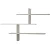 LBSIGN Mensola A Muro 3 Ripiani 123x22x80 Cm Leo Bianco Opaco