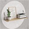 LBSIGN Mensola A Parete 72x20x20 Cm Stile Industrial Armoni Rovere