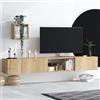 LBSIGN Mobile TV Sospeso 180 Cm Effetto Legno Con Mensola A Cubo Armor