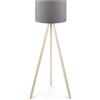 LBSIGN Lampada Treppiede Da Pavimento 38x140 Cm Design Moderno 60W Rovere E Grigio