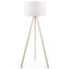 LBSIGN Lampada Treppiede Da Pavimento 38x140 Cm Design Moderno 60W Rovere E Bianco