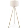 LBSIGN Lampada Treppiede Da Pavimento 38x140 Cm Design Moderno 60W Rovere E Crema