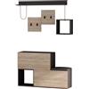 LBSIGN Mobile Da Ingresso Con Scarpiera Appendiabiti E Mensole Effetto Legno Holdon