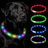 HOTUT Collare per Animali Domestico LED Ricaricabile USB,Collare per Cani a Led con Lunghezza Regolabile con 3 Modalità di Illuminazione,Collar Luminoso per Cani Taglia Piccola Media Grande(Colorato)