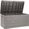 Toomax Baule Multiuso Dolomiti 500 Effetto Legno - Contenitore in Plastica Resistente UV con Pistoni Pneumatici