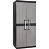 Toomax Armadio 2 Ante Garage Mega Utility Cabinet - Mobile Porta Attrezzi con 4 Ripiani Regolabili