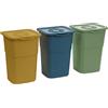 Dea Home Set 3 Pattumiere Eco 3 da 50L - Raccolta Differenziata 39 x 36 Cm H 54 Cm