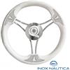 Savoretti Armando VOLANTE TIMONE Ø35 CM A 6 RAZZE CURVE INOX E POLIURETANO BARCA - BIANCO - T22