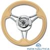 Savoretti Armando VOLANTE TIMONE Ø35 CM A 6 RAZZE CURVE INOX E POLIURETANO BARCA - AVORIO - T22K