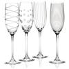 Mikasa Cheers Set di 4 bicchieri flute da champagne in cristallo, 250 ml (8 fl oz)