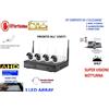 AMN SICUREZZA KIT VIDEOSORVEGLIANZA WIRELESS IP AHD HD 4 TELECAMERE LED ARRAY HARD DISK 2000GB