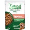 Trainer Natural e Sensitive Natural Trainer Bocconcini in salsa Adult Small & Toy - Buste Salmone ed Erbe Aromatiche 100g