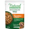 Trainer Natural e Sensitive Natural Trainer Bocconcini in salsa Adult Small & Toy - Buste Tacchino e verdure 100g