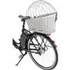 Trixie Cesto Bici in Vimini per Retro con Grata - Grigio