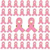 CRAFFANCY 50 Spille con Nastro Rosa e Bordo Dorato - Sensibilizzazione sul Cancro al Seno - Gioielli Smaltati per Donne