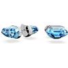 Swarovski Lucent Orecchini a Lobo, con CristalliSwarovski Acquamarina, Placcati in Tonalità Rodio, Azzurro