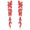 EVER FAITH Orecchini a perno con cristalli marquise eleganti a forma di lampadario e fiore per donna, per feste, matrimonio e balli scolastici, Länge: 6.6 cm, Breite: 1.47 cm, Cristallo