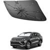 SHAOHAO Compatibile con VW Tayron Mk2 2025 2026 Parasole per auto Parasole per parabrezza Facile da riporre Maniglia con cordino Protezione UV Accessori parasole