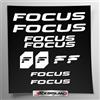Stickersland Kit adesivi compatibile con telaio MTB Mountainbike e casco | decals sticker Decalcomanie bici scritte loghi | Stickersland® - Focu (Bianco Opaco)